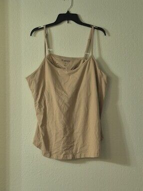 Roaman's Beige Spaghetti Strap Camisole